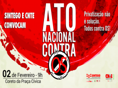 Ato Nacional contra as OSs acontece amanhã (2), em Goiânia 