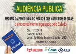 Regional de Goiás realiza audiência pública para esclarecer prejuízos da Reforma da Previdência 
