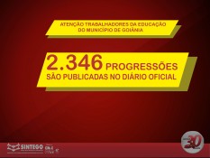 2.346 Progressões de servidores da Educação foi publicada no Diário Oficial do Município de Goiânia 
