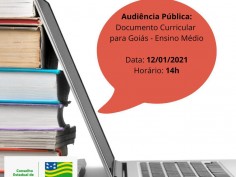 CEE GO realiza audiência pública sobre Documento Curricular para Goiás - Ensino Médio 