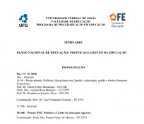 UFG realiza seminário sobre o PNE  