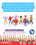 SINTEGO realiza live sobre professores/as de apoio na educação inclusiva na Rede Estadual de Educação 