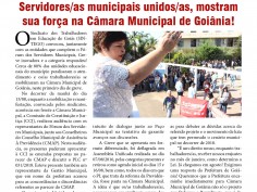 Boletim da Rede Municipal de Goiânia - Servidores/as unidos/as mostram sua força na Câmara Municipal de Goiânia 