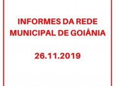 Informes da Rede Municipal de Educação de Goiânia – RME/GYN 