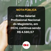 O Piso Salarial Profissional Nacional do Magistério, em 2024, continua sendo R$ 4.580,57 