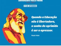 Acontece neste domingo (19), comemorações do centenário Paulo Freire 