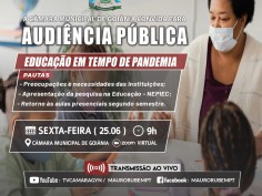 Audiência Pública discute Educação em tempos de pandemia 