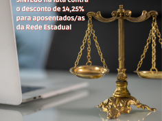 SINTEGO na luta contra o desconto de 14,25% para aposentados/as da Rede Estadual 