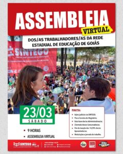 SINTEGO convoca Assembleia da Rede Estadual