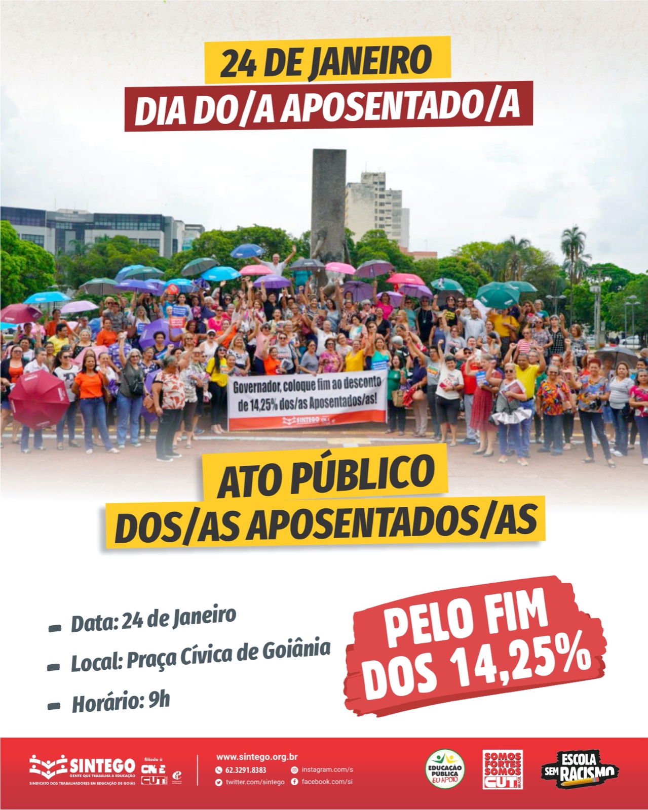 Ato dos/as Aposentados/as, em Goiânia
