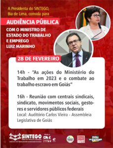 Bia de Lima recebe o ministro do Trabalho, Luiz Marinho, em Goiânia