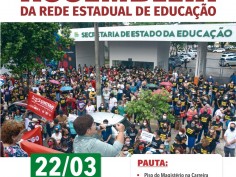 SINTEGO convoca Assembleia dos/as trabalhadores/as da Rede Estadual de Educação