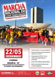 Marcha Nacional acontece dia 22 de maio, em Brasília