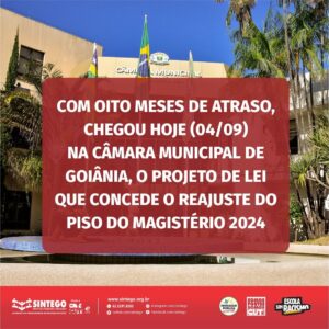 Piso do Magistério chega na Câmara