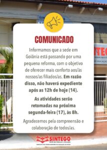 Atenção, trabalhadores/as da Educação de Goiânia e das Regionais Sindicais!