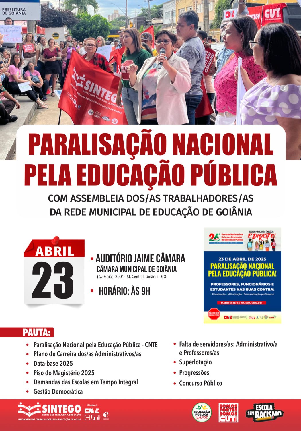 SINTEGO realizará Assembleia em dia de paralisação nacional convocada ...