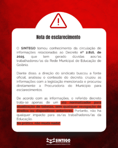 Nota de esclarecimento
