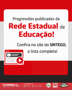 Progressões publicadas da Rede Estadual de Educação