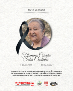 Nota de pesar – Filomena Correia Sales Coutinho