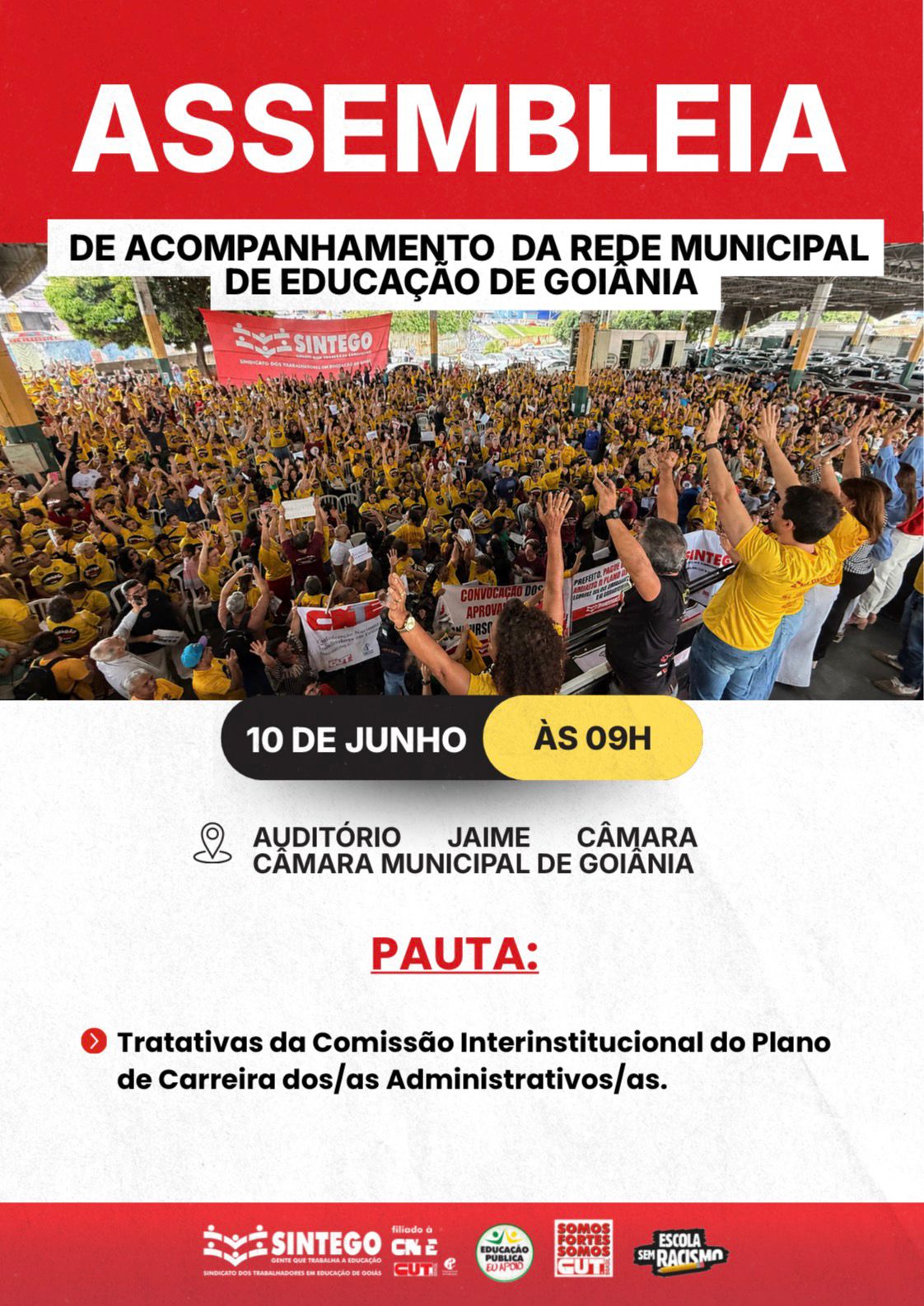 Assembleia de acompanhamento já tem data definida: 10 de junho!