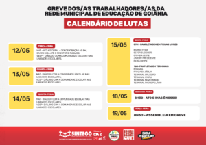 Atenção, trabalhadores/as da Rede Municipal de Educação de Goiânia!